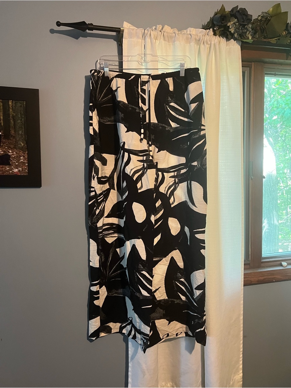 Rachel Zoe Black and Ivory Abstract Maxi Skirt